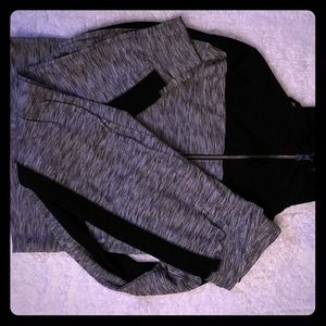 Black and grey sweatsuit